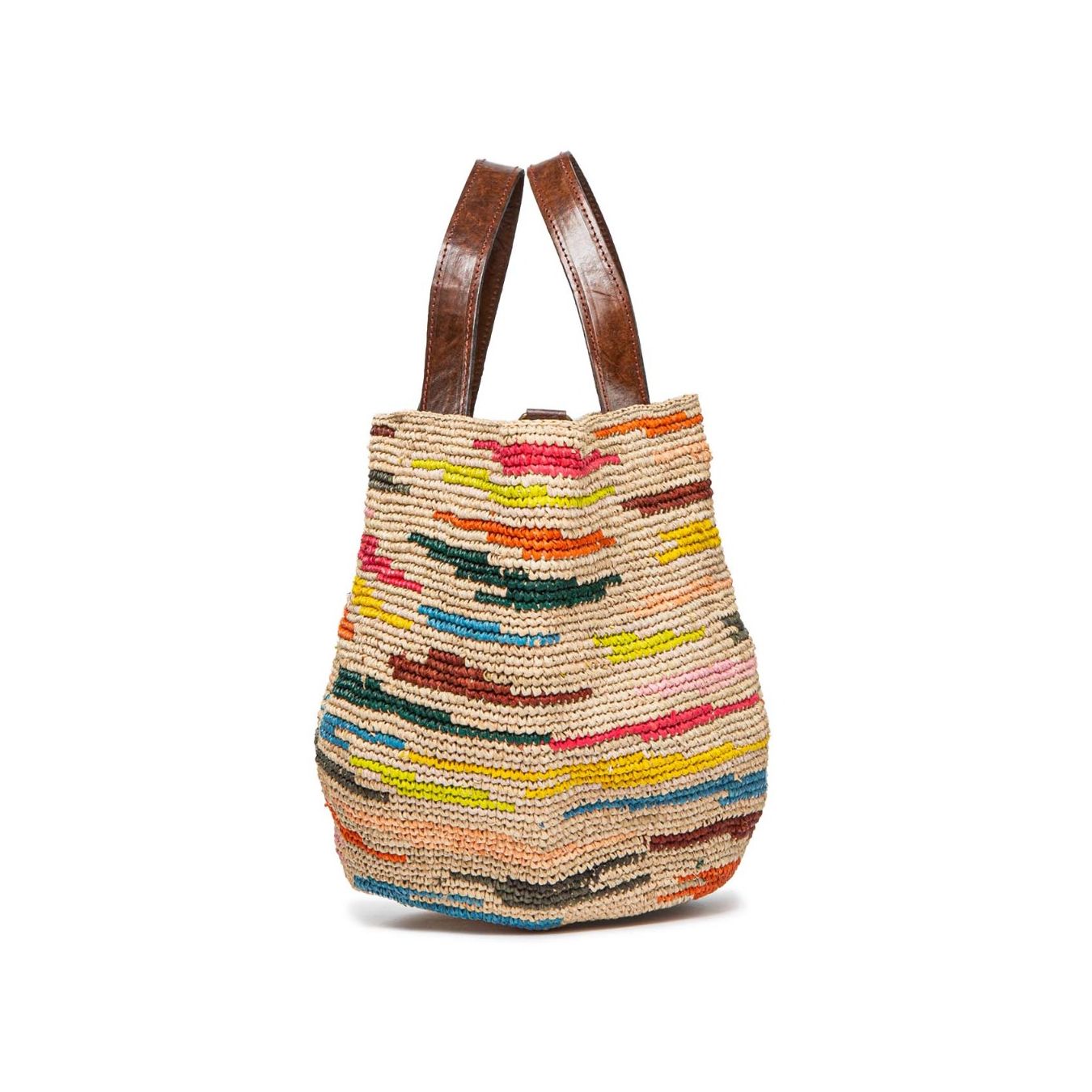 ibeliv shopper MIROZY in paglia multicolore manici