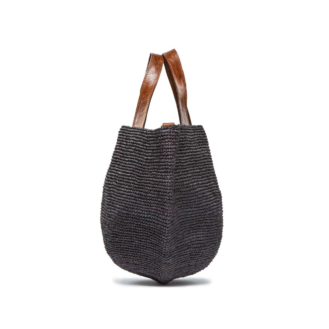 ibeliv shopper MIROZY in paglia nera profilo