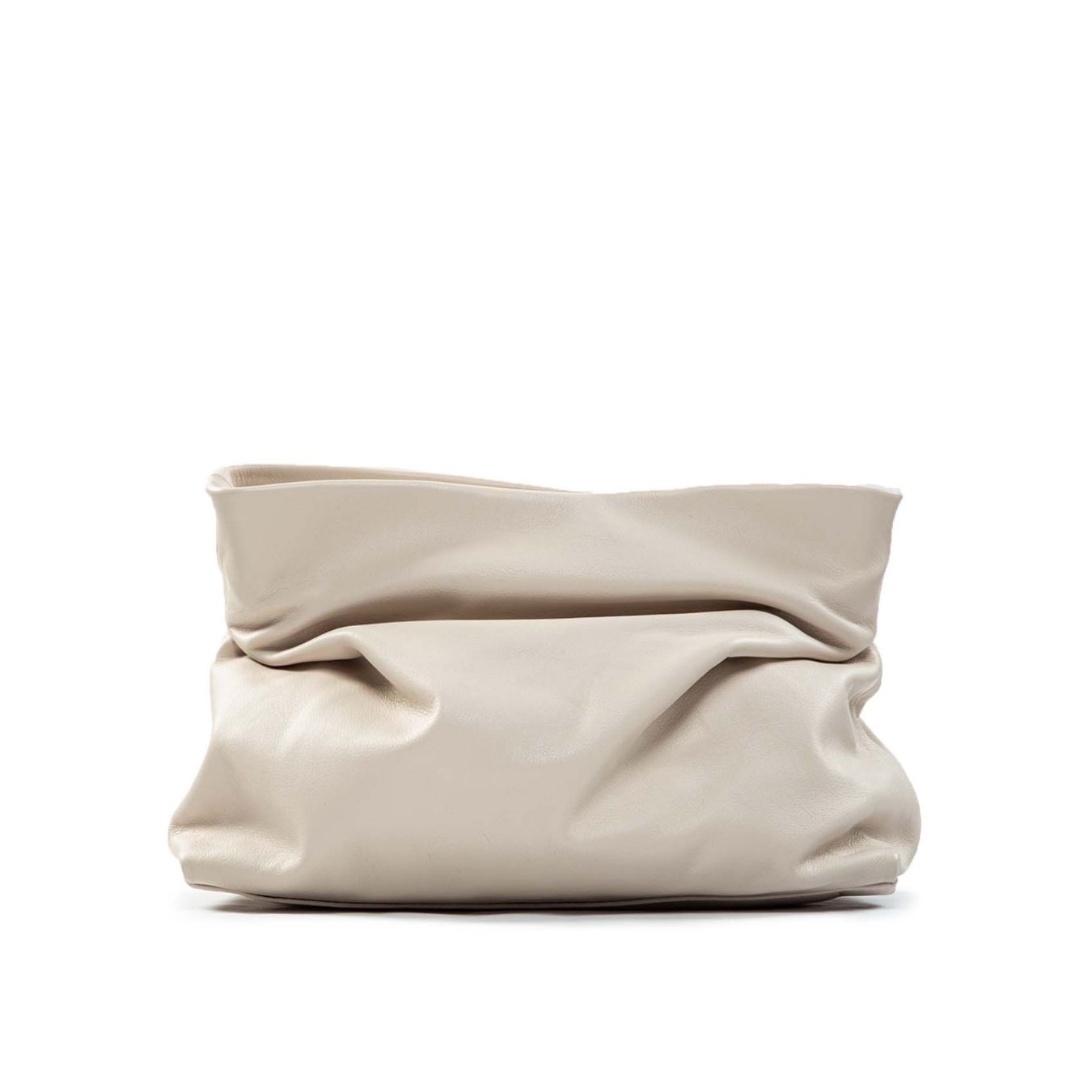 clutch in pelle osso