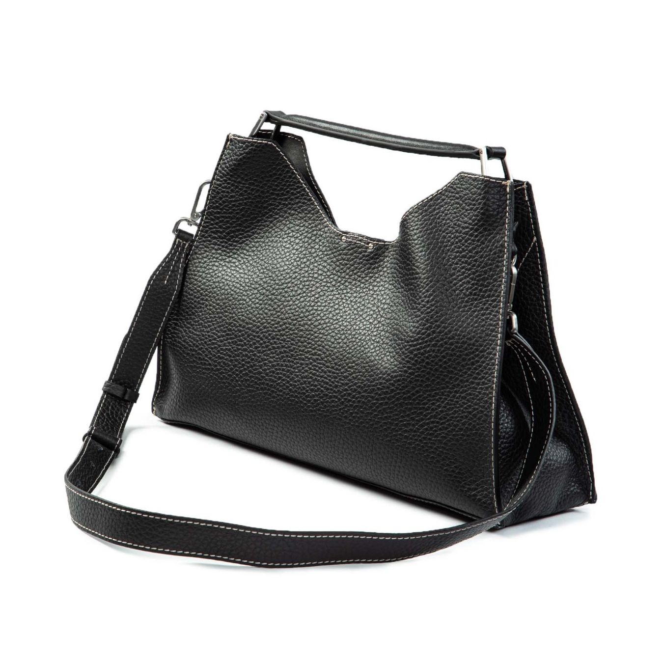 monospalla AURORA in pelle nera tracolla