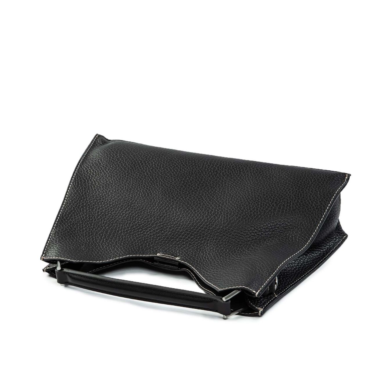 monospalla AURORA in pelle nera sopra