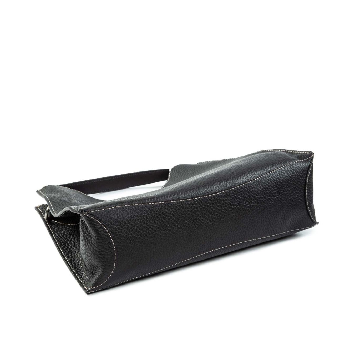 monospalla AURORA in pelle nera sotto