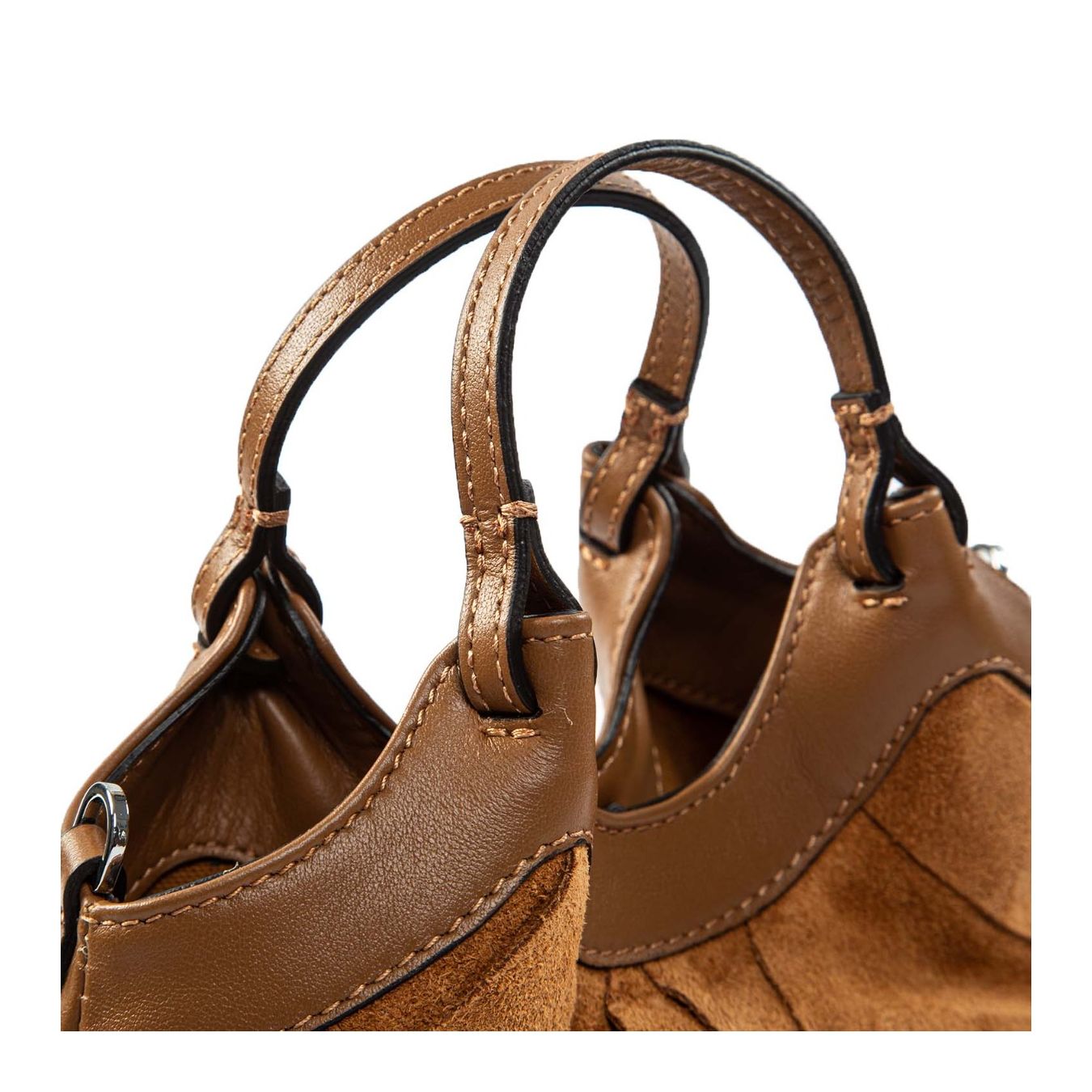 mini shopper DUA intreccio caramel manici