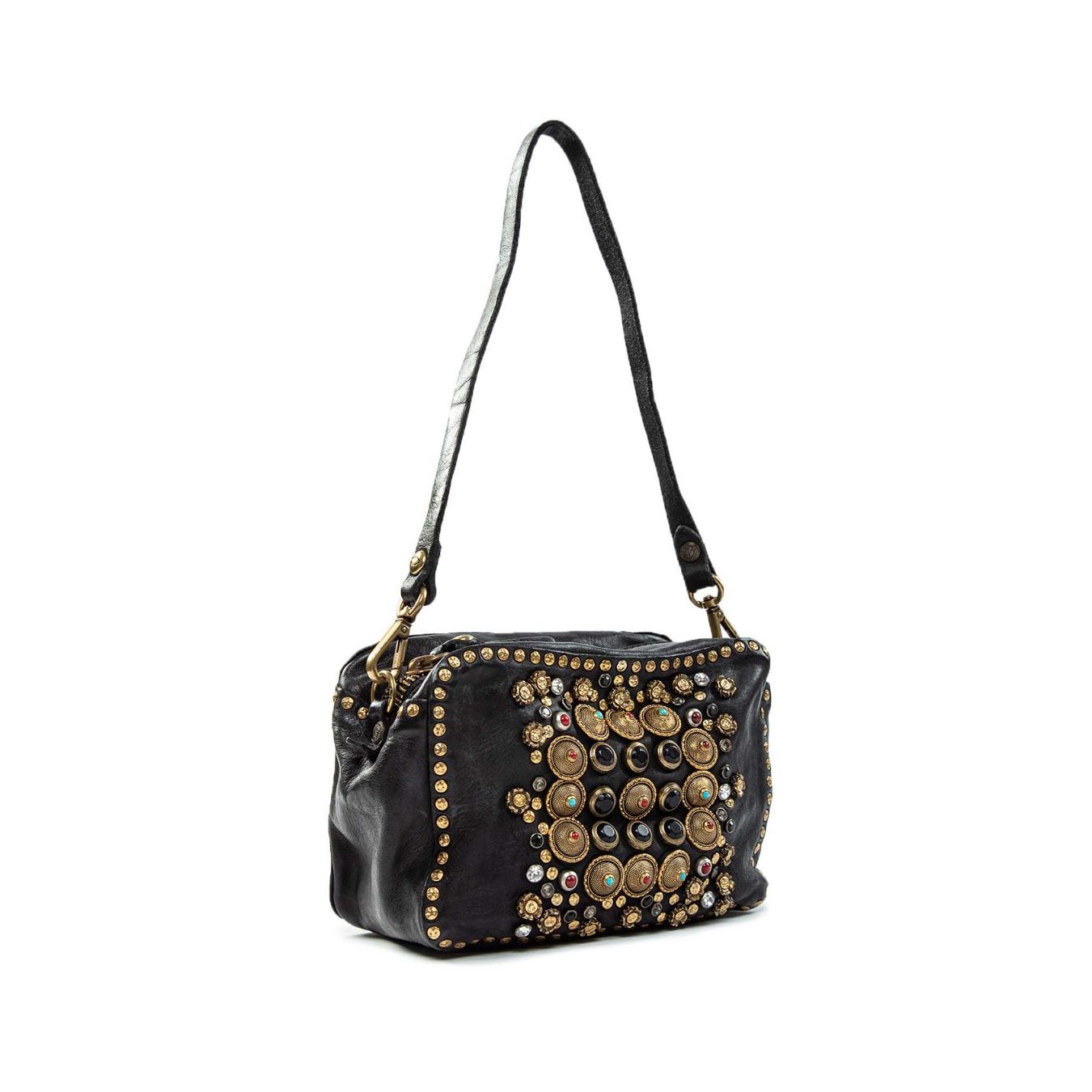 bauletto mini borchie nero lato