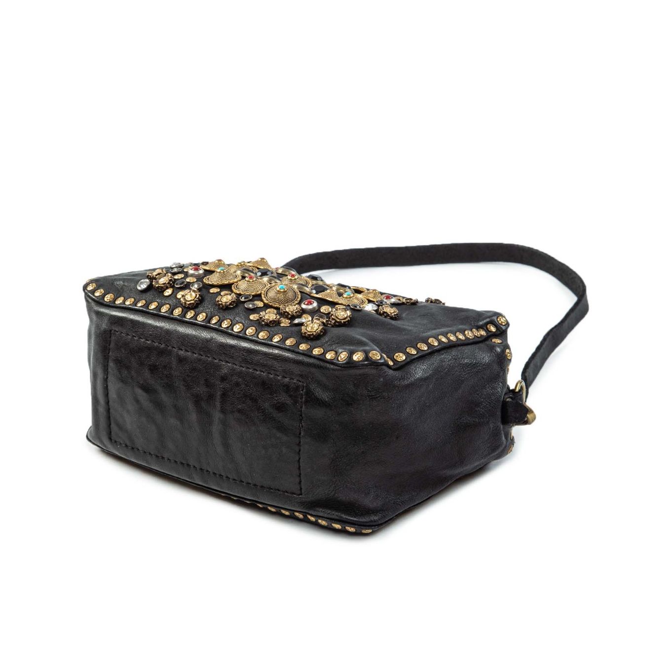 bauletto mini borchie nero sotto