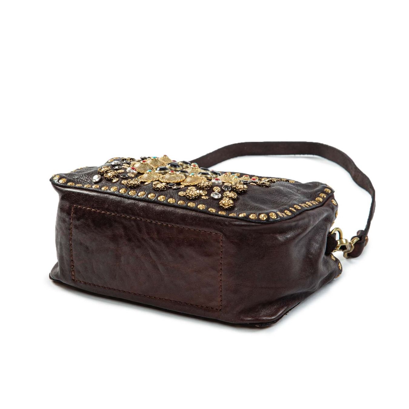 bauletto mini borchie testa di moro sotto