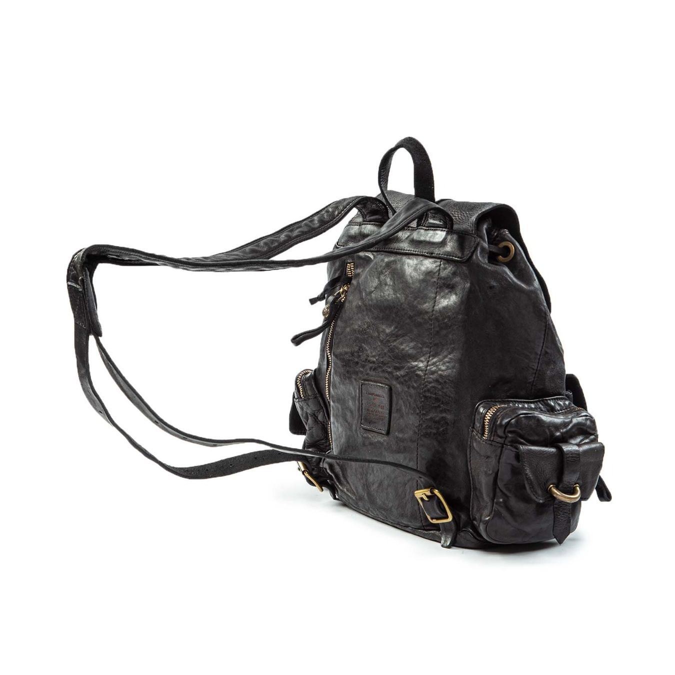 zaino KAREN in pelle nera dietro