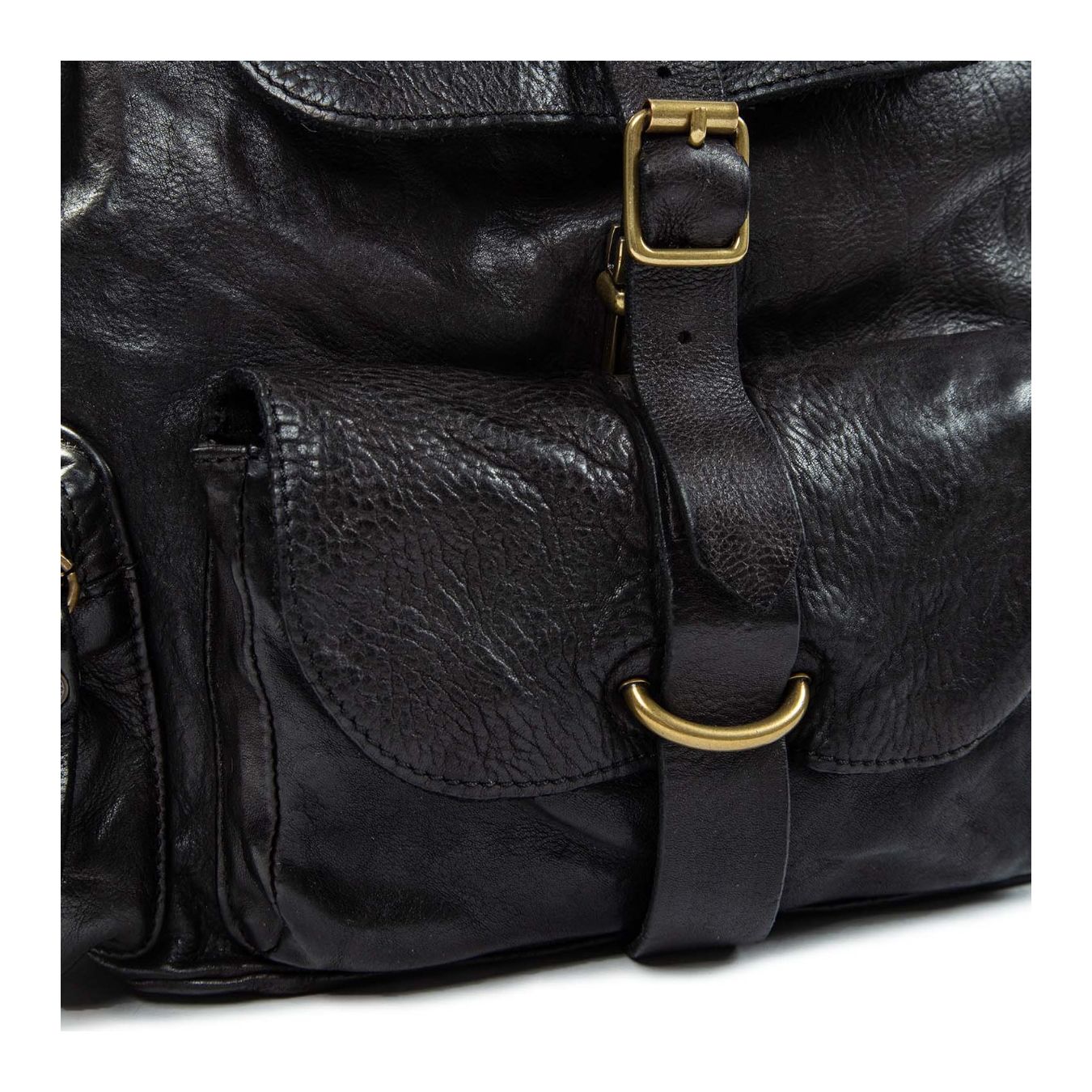 zaino KAREN in pelle nera davanti