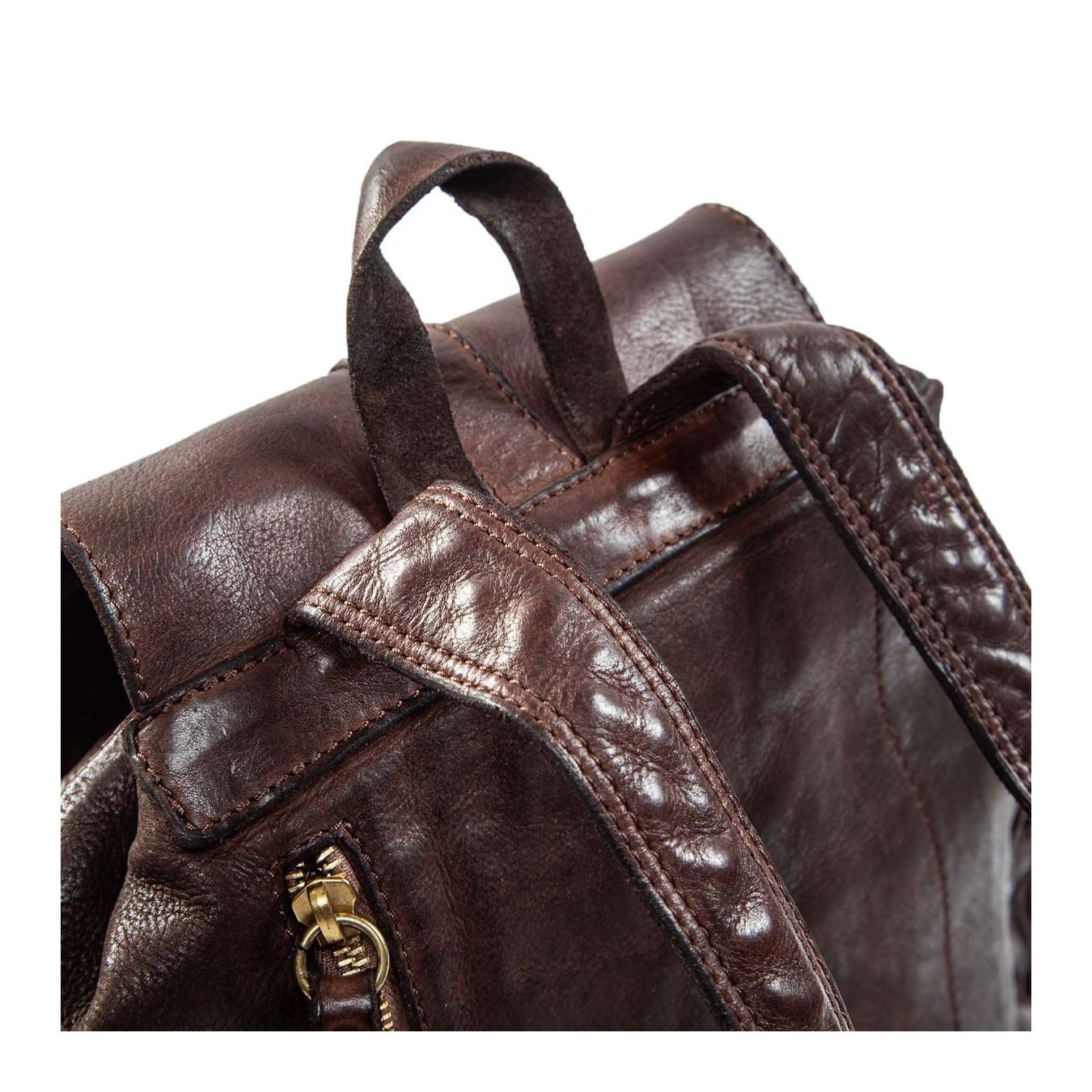 zaino KAREN in pelle testa di moro sopra