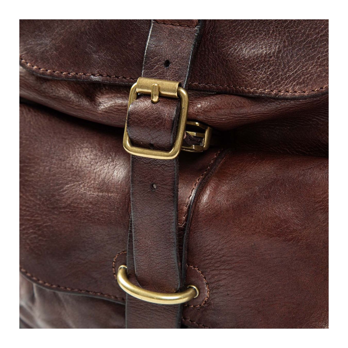 zaino KAREN in pelle testa di moro chiusura