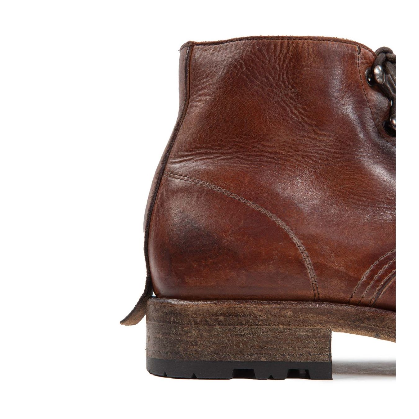 stivaletto in pelle marrone tacco