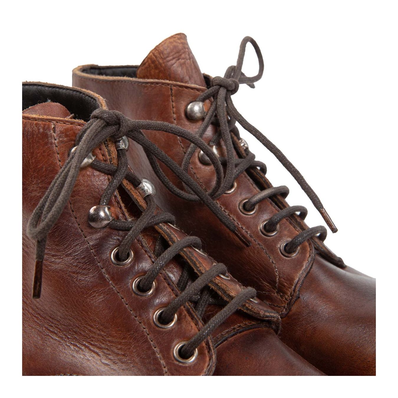 stivaletto in pelle marrone lato
