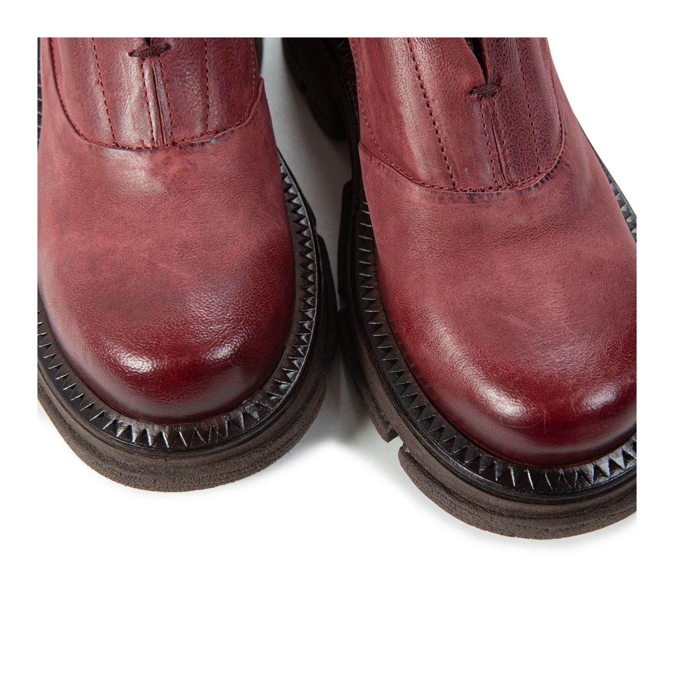as98 slipon LANE in pelle rosso madera 