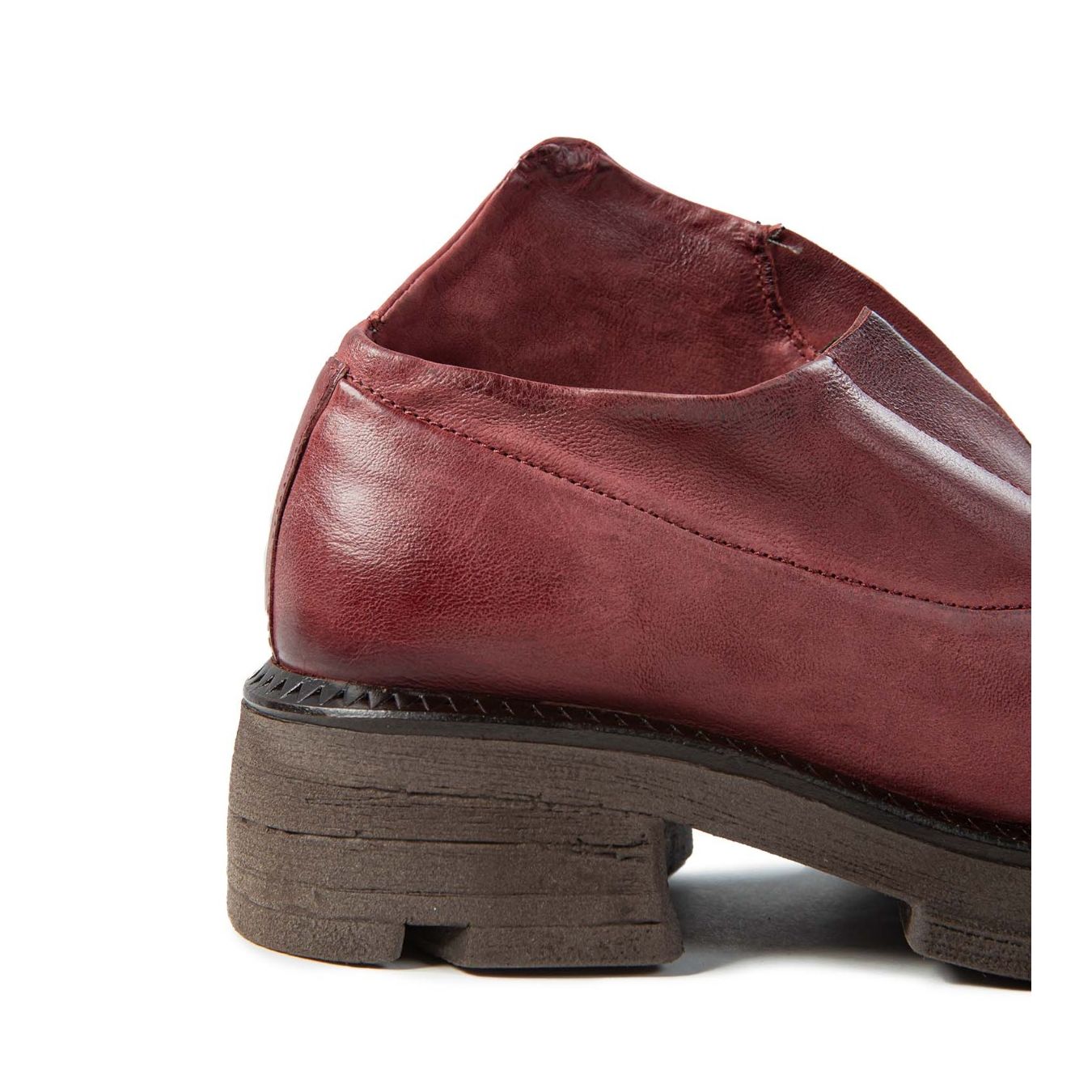 as98 slipon LANE in pelle rosso madera  tacco
