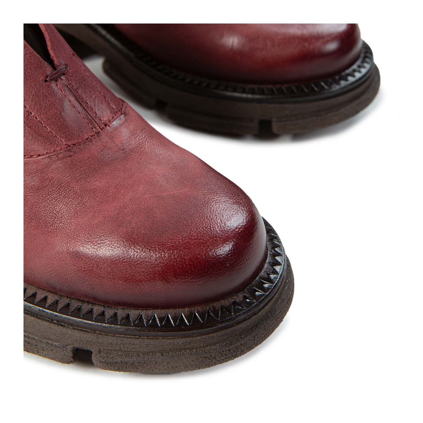 as98 slipon LANE in pelle rosso madera  davanti