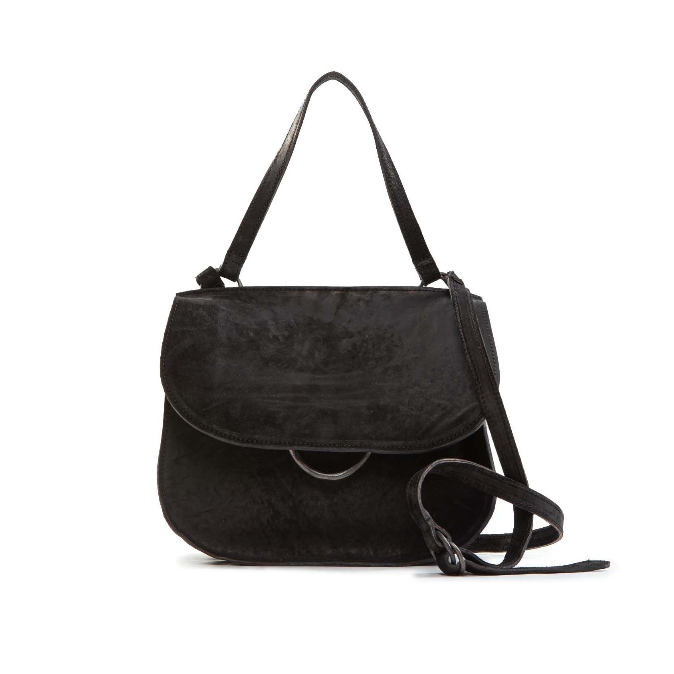 shopper LUNA CROSSBODY in pelle nera