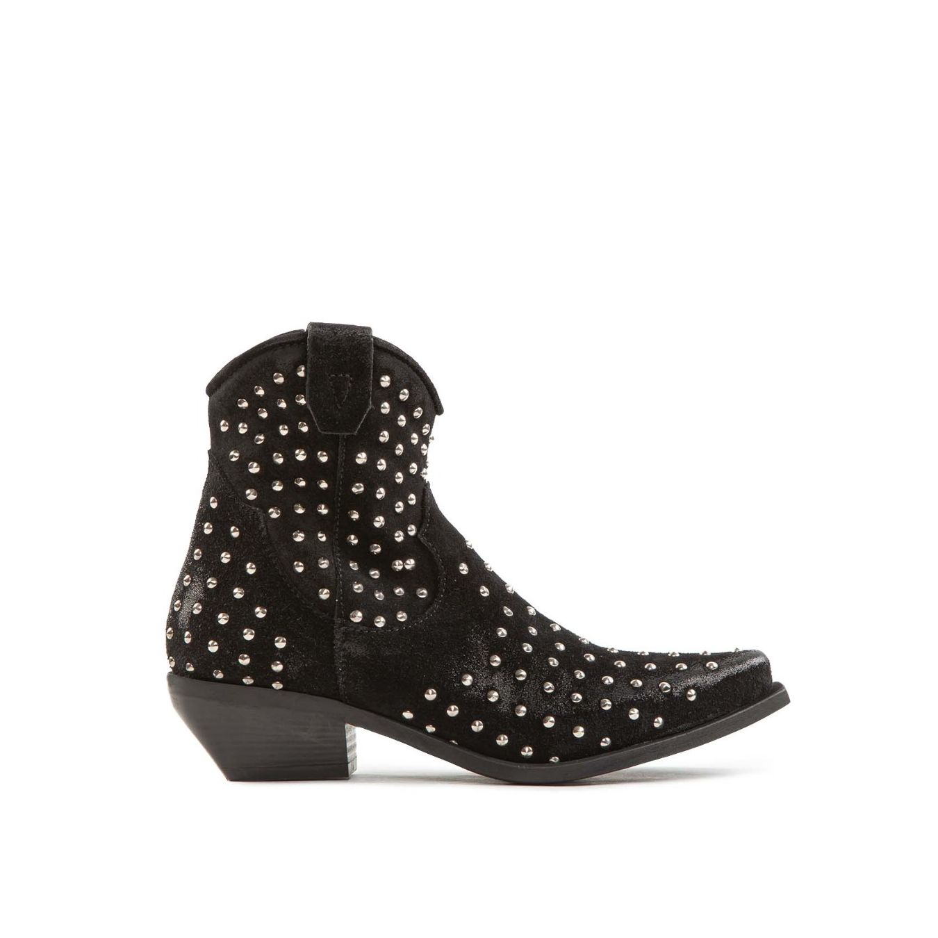 camperos borchie in camoscio nero 