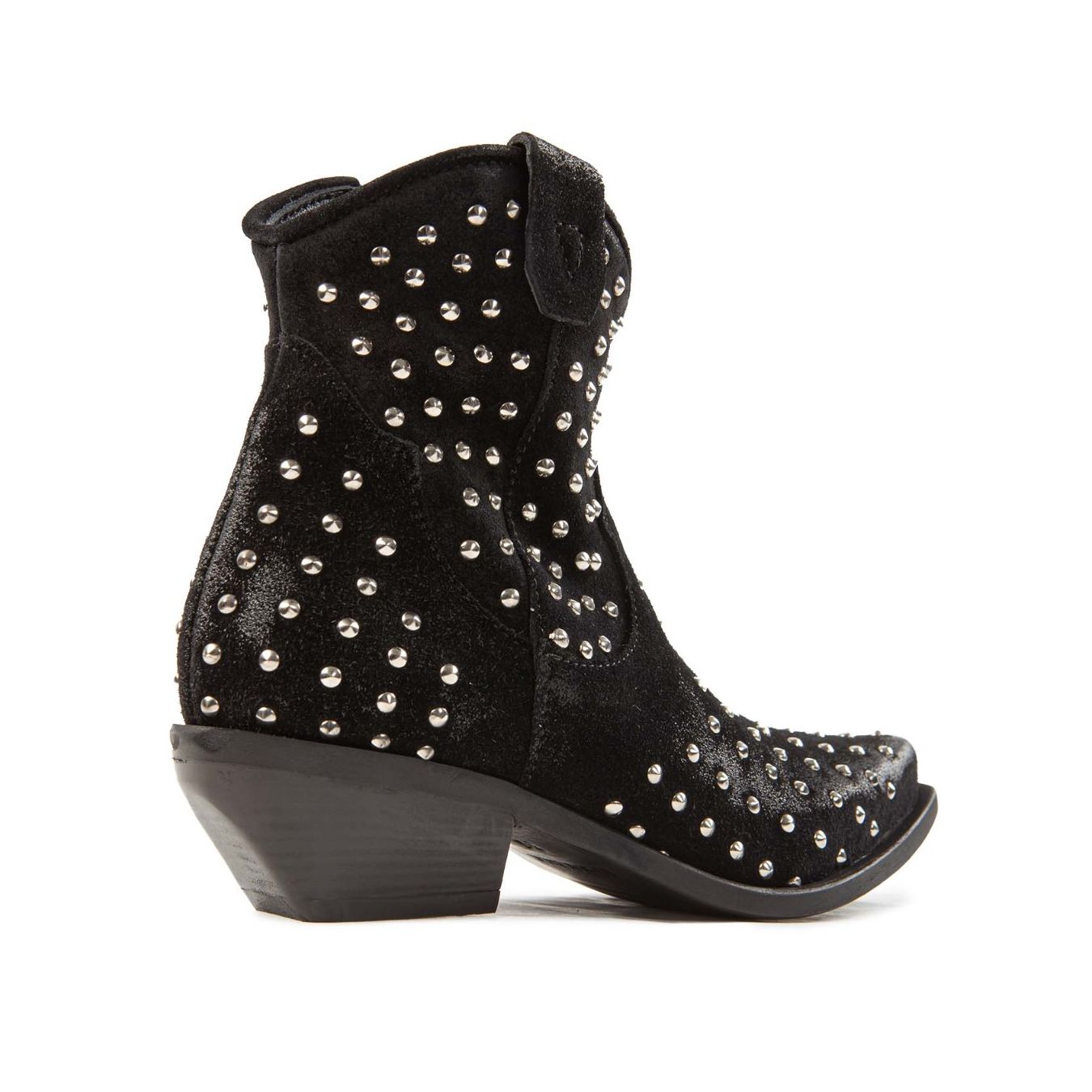 camperos borchie in camoscio nero  dietro