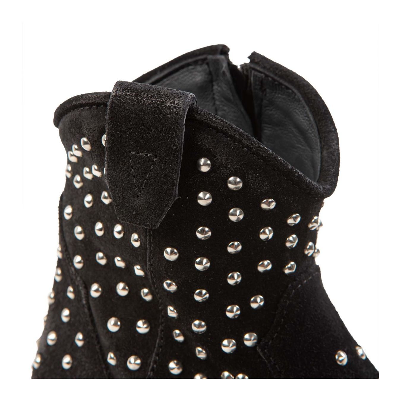 camperos borchie in camoscio nero sopra