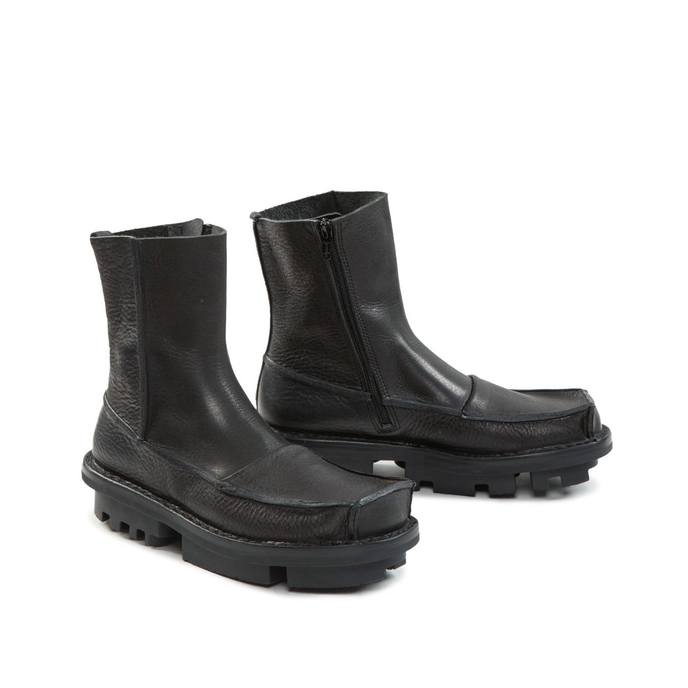 biker CANISTER in pelle nera  lato