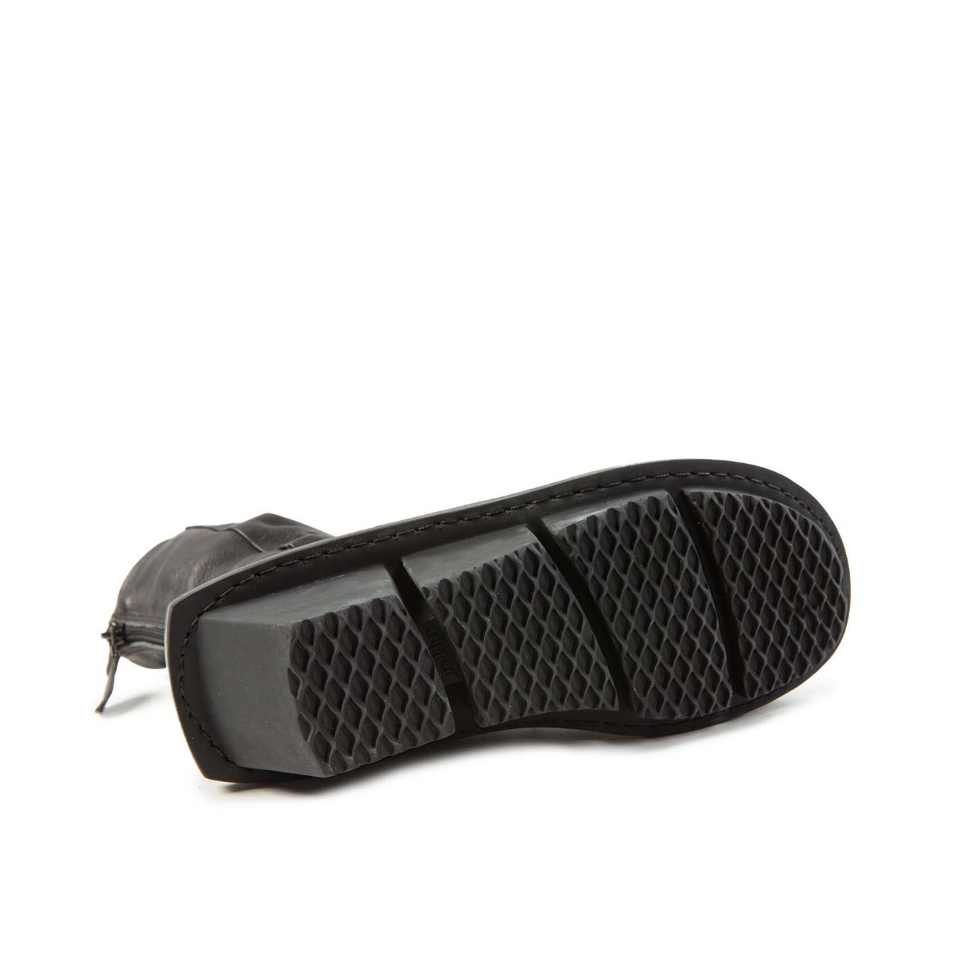 tronchetti PILAR con zeppa in pelle nera  sotto