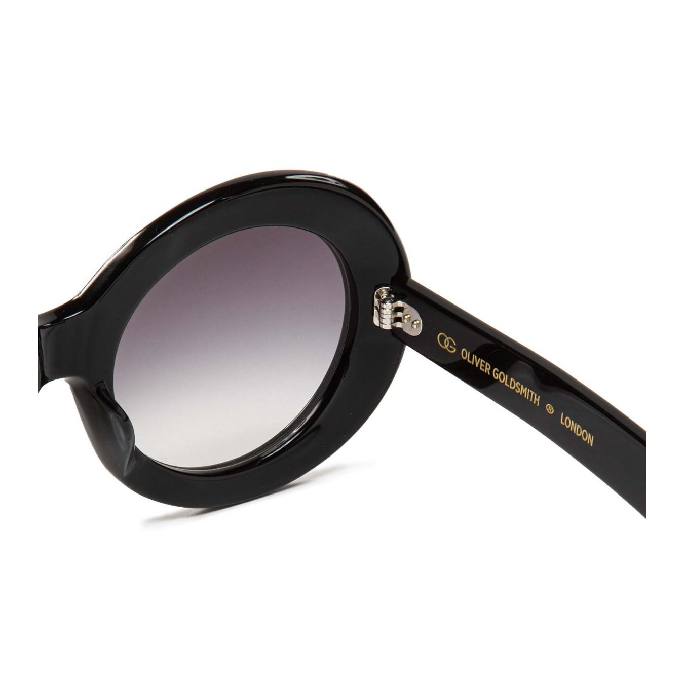OLIVER GOLDSMITH OCCHIALE TONDO KOKO NERO indossati dettagli
