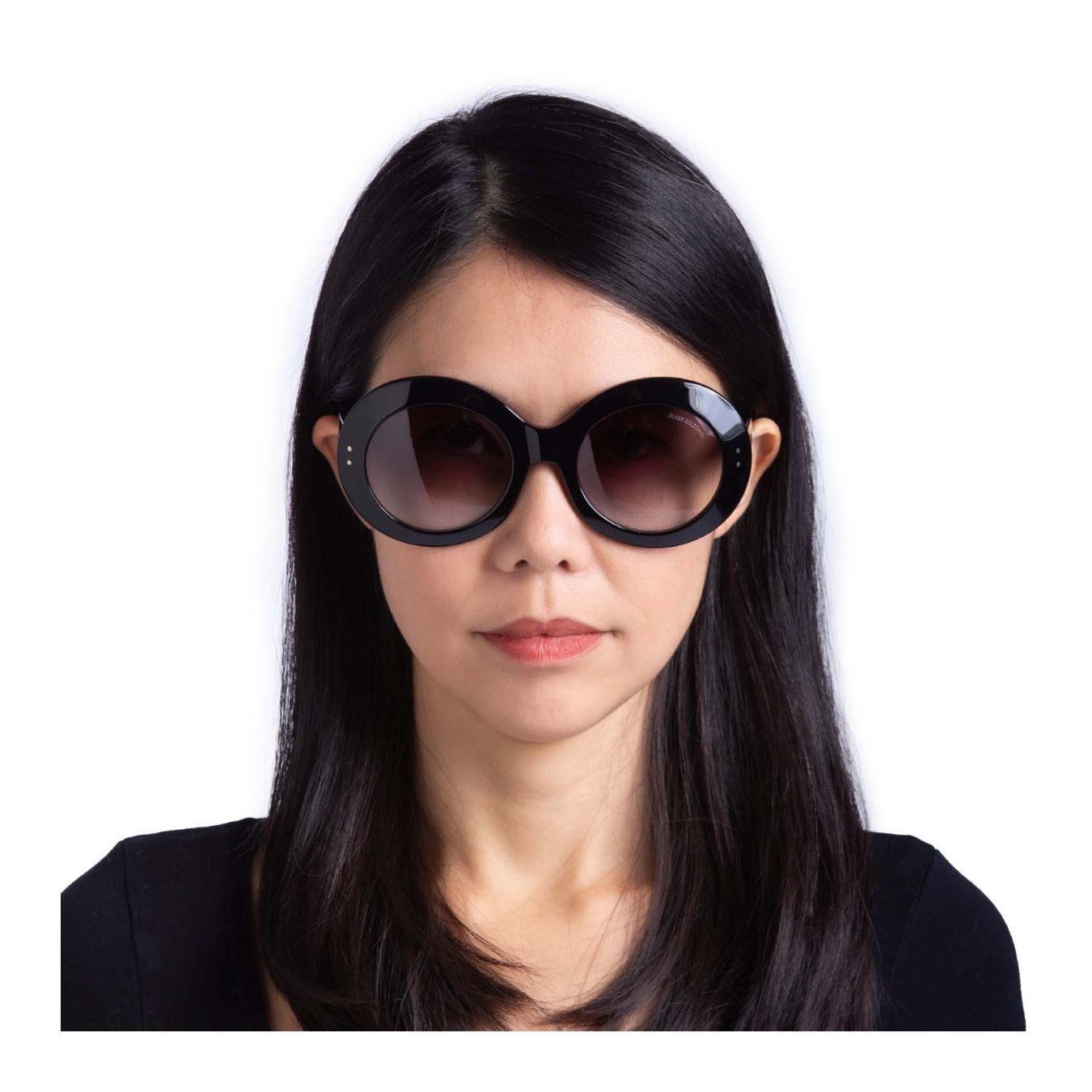 OLIVER GOLDSMITH OCCHIALE TONDO KOKO NERO indossati
