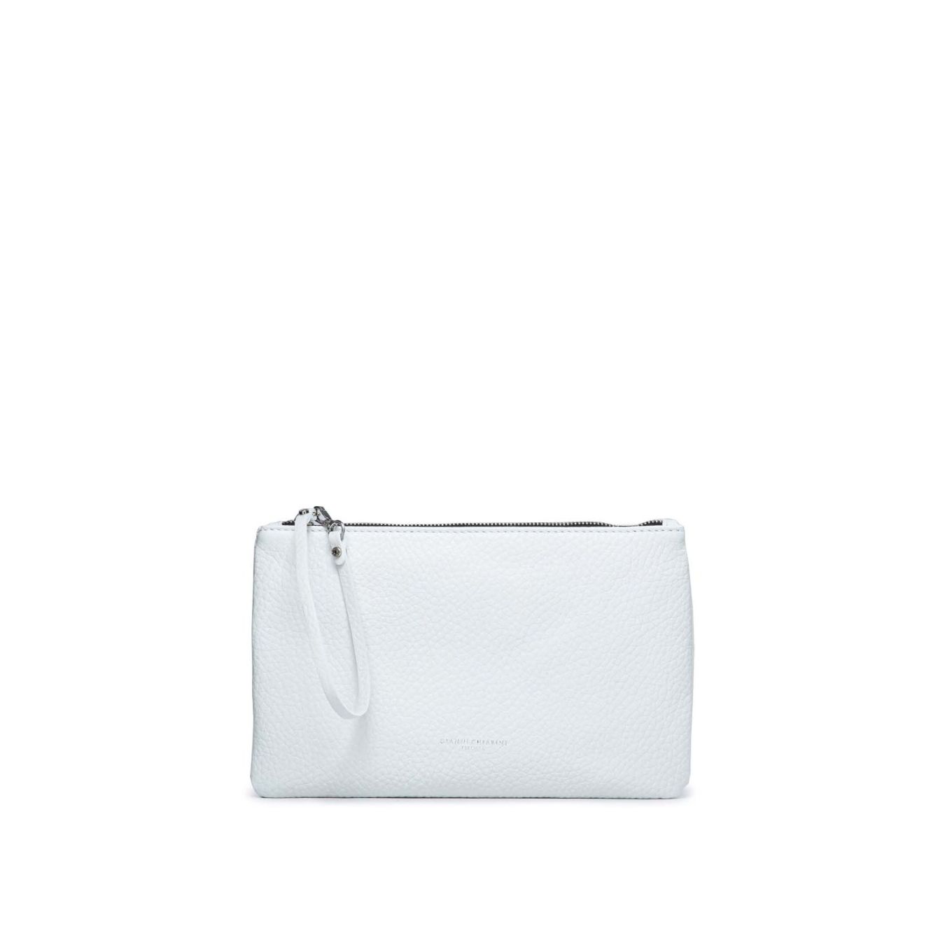 clutch pelle bianca chiarini