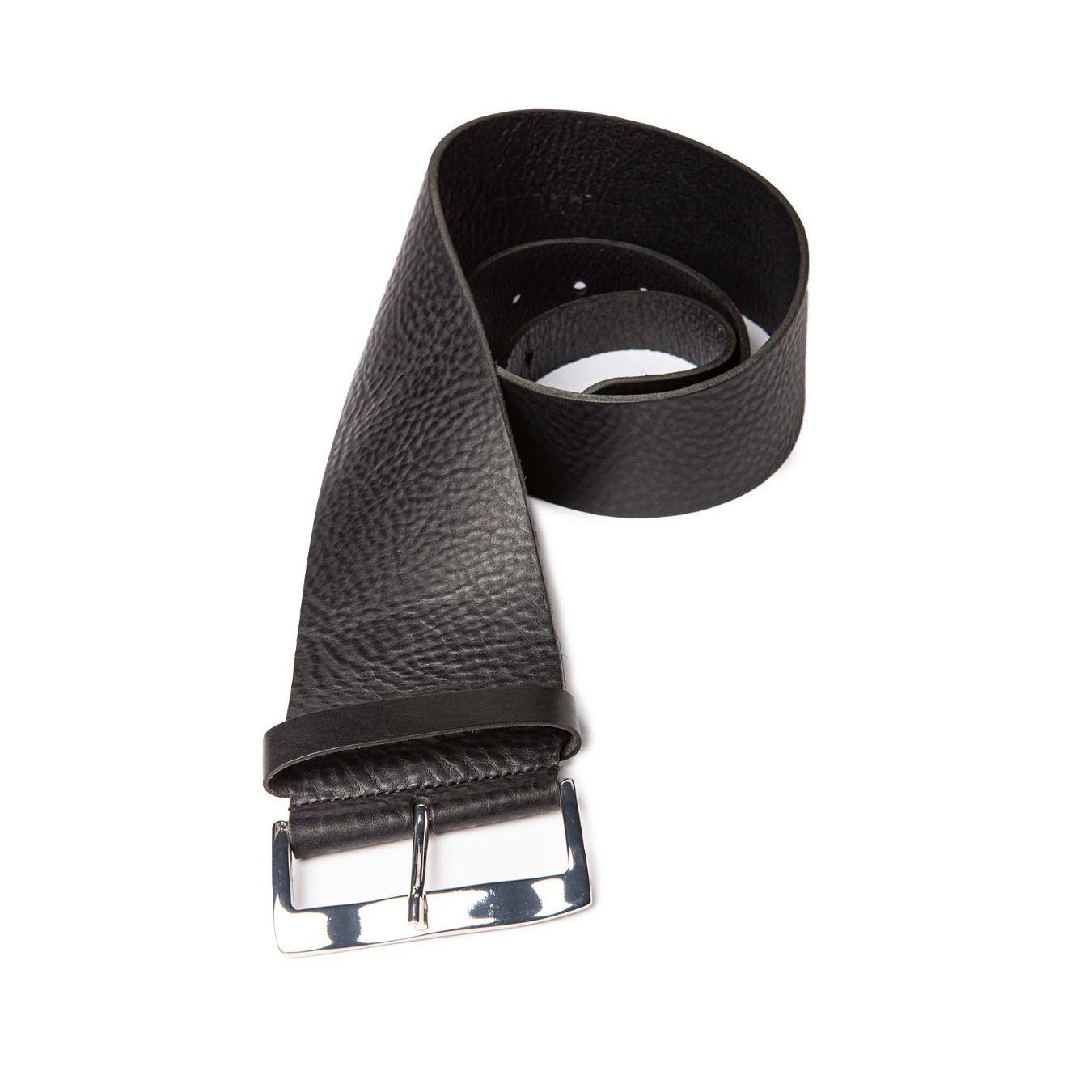 cintura fascia alta in pelle nera  chiusa