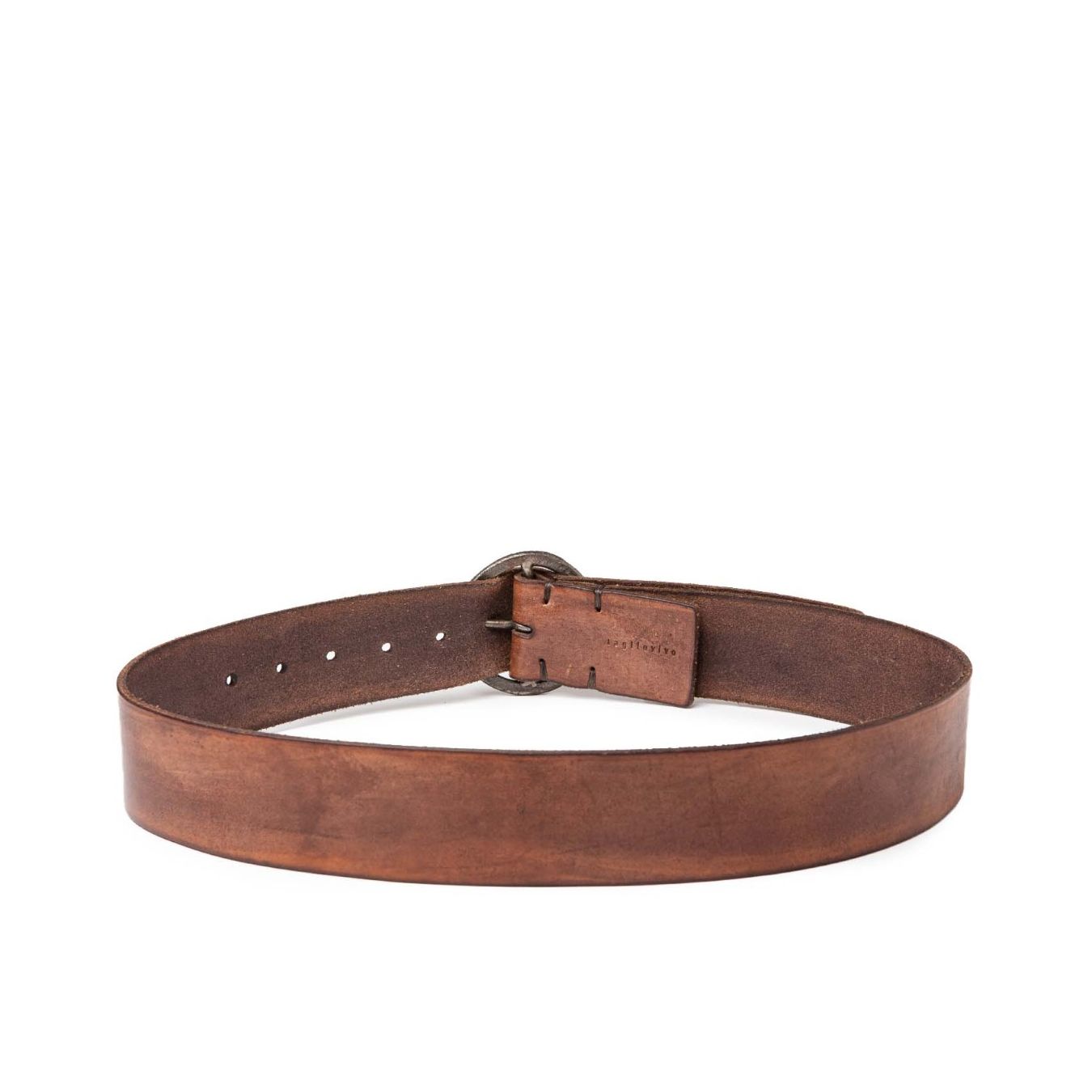 cintura RING in pelle cuoio dietro