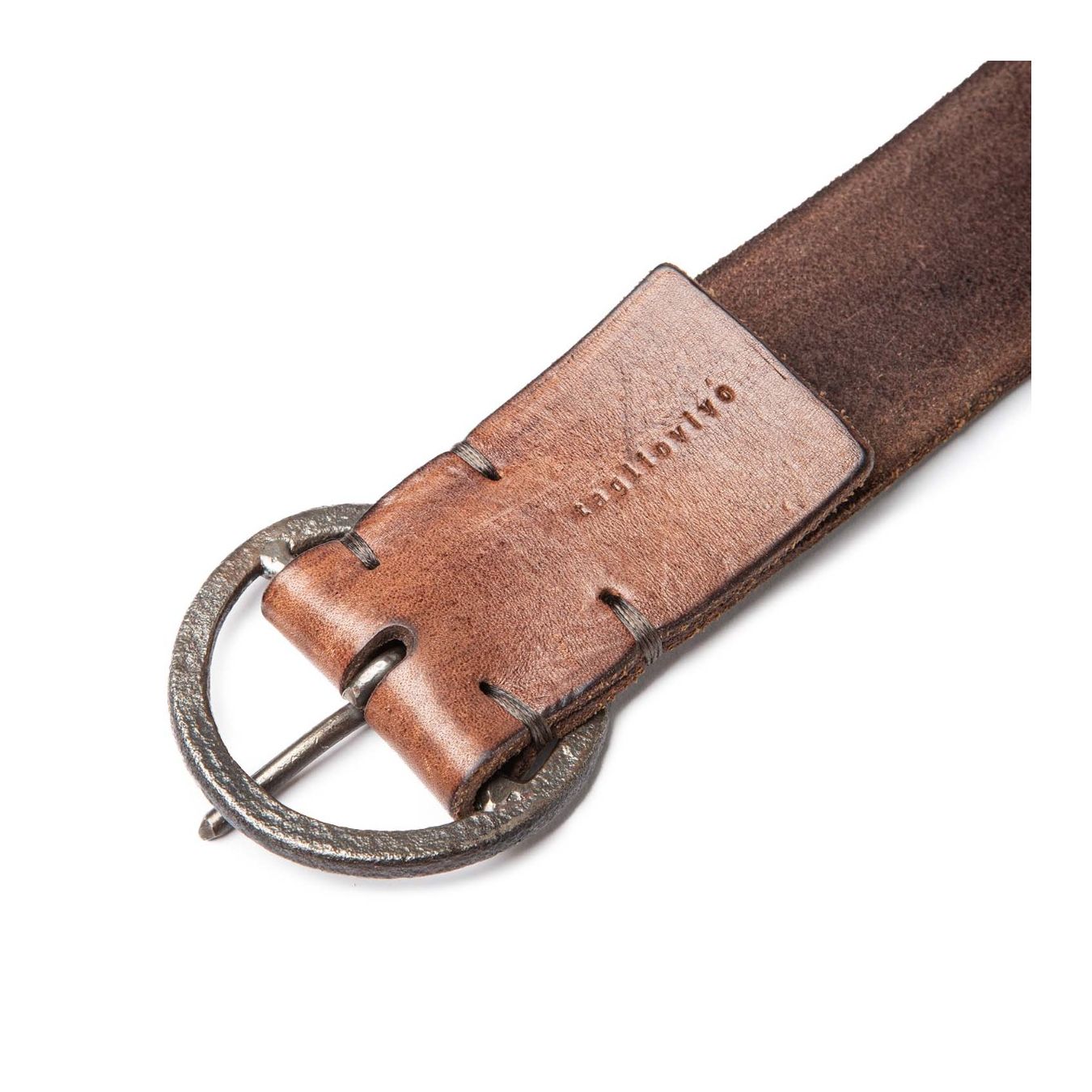 cintura RING in pelle cuoio fibbia