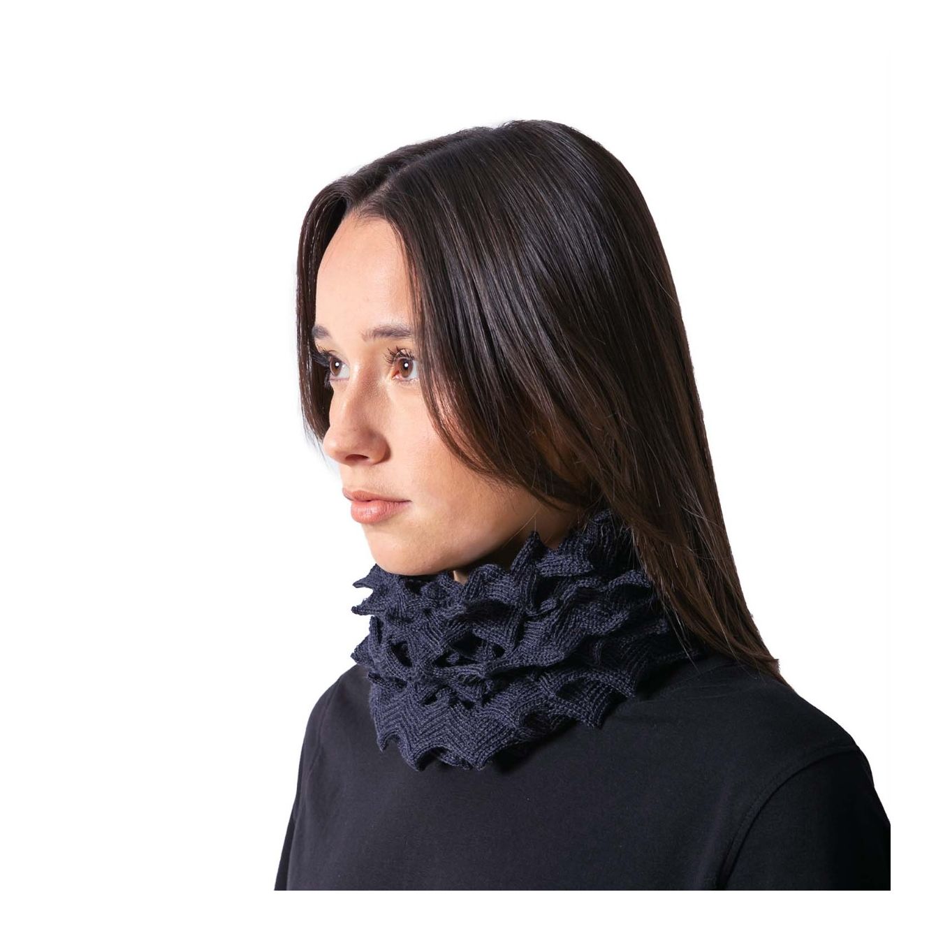 fascia in lana egg donna sciarpa lato