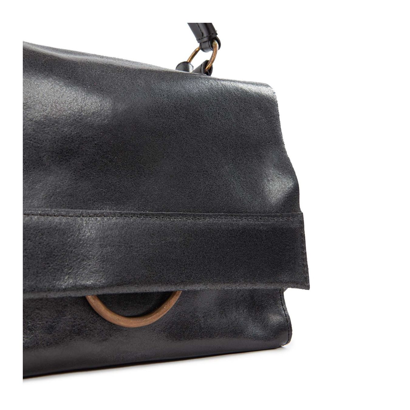 borsa LUNA in pelle nera chiusura