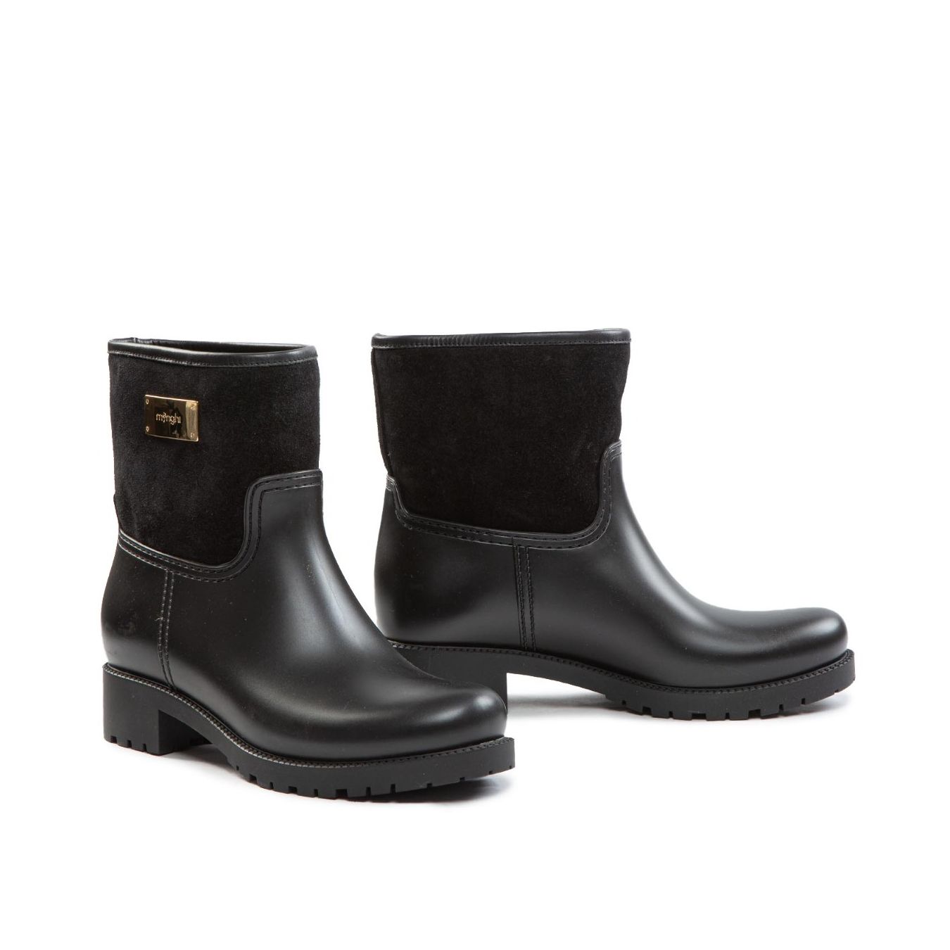 galoscia bimateriale nera  lato