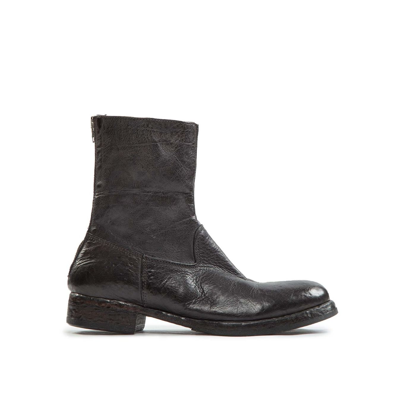 biker fondo cuoio in pelle nera