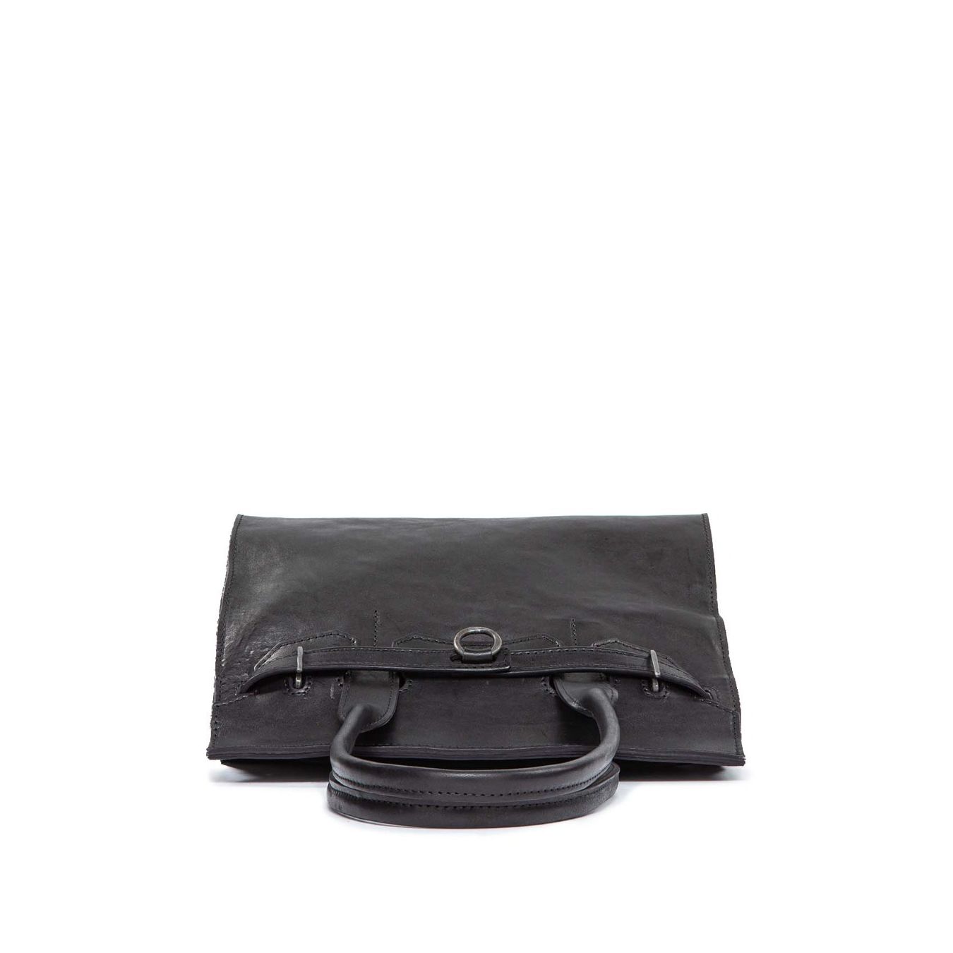 shopper pelle nera tagliovivo