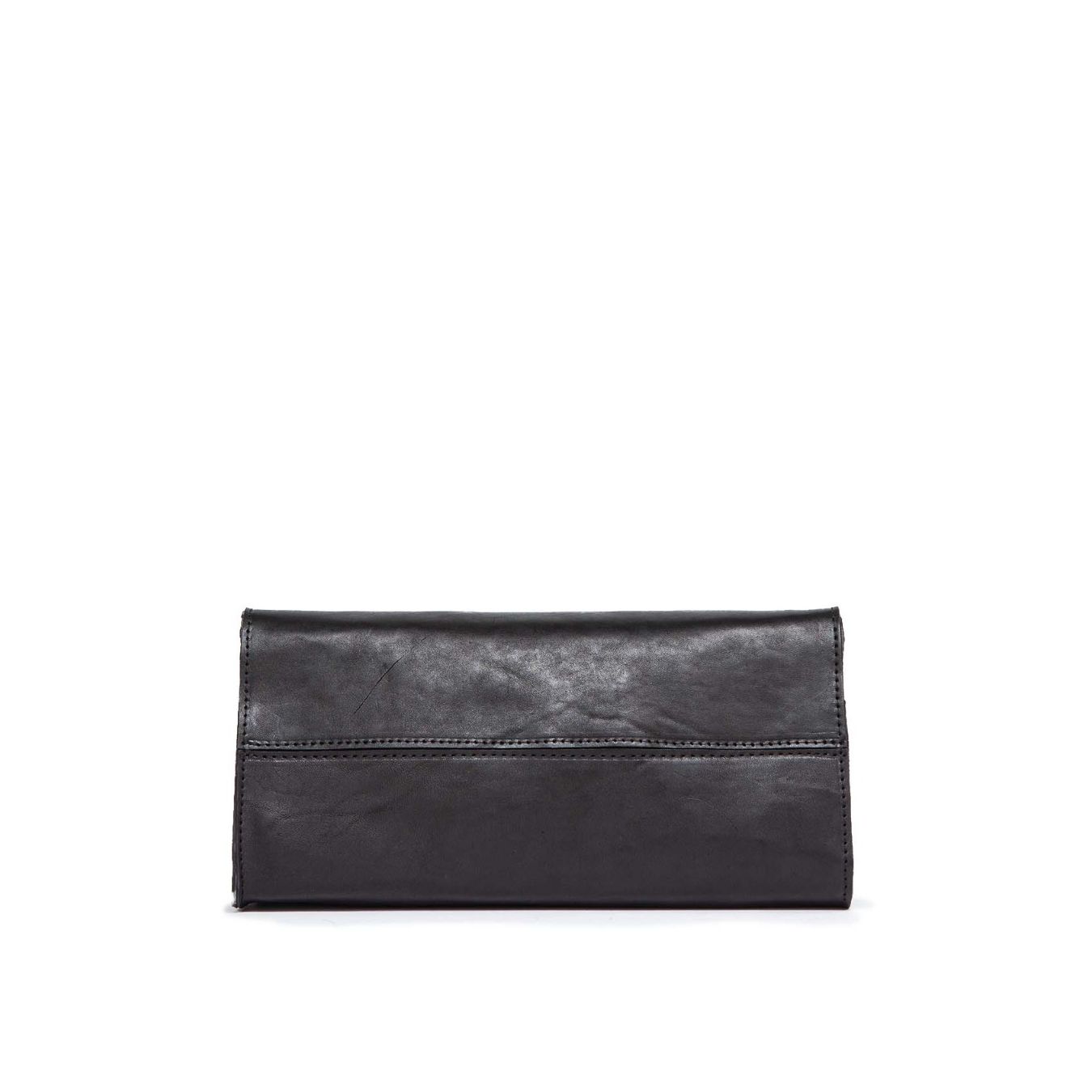 fondo borsa in pelle nera da donna