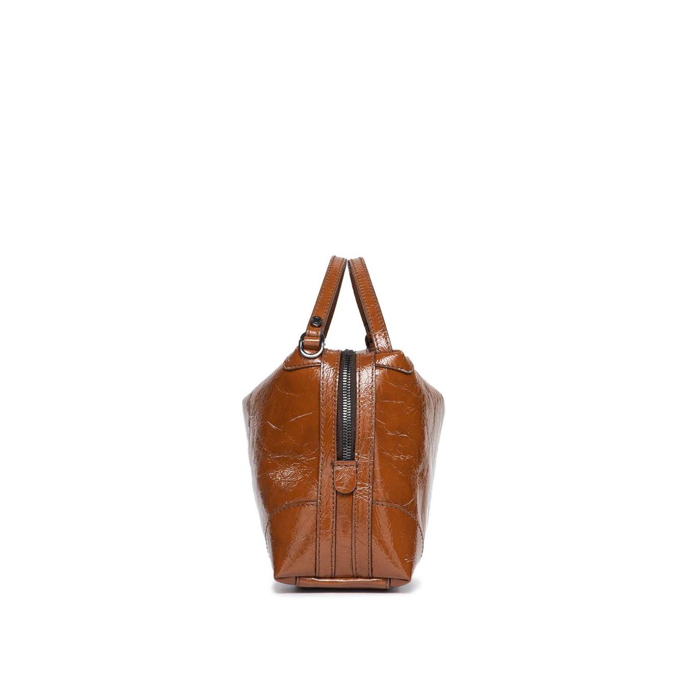 clutch in pelle alifa cognac