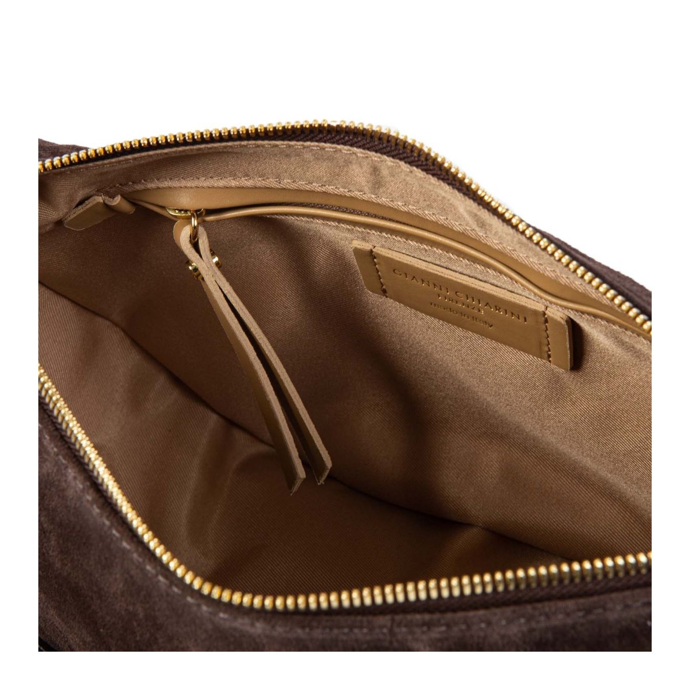 monospalla AISHA in camoscio moka interno