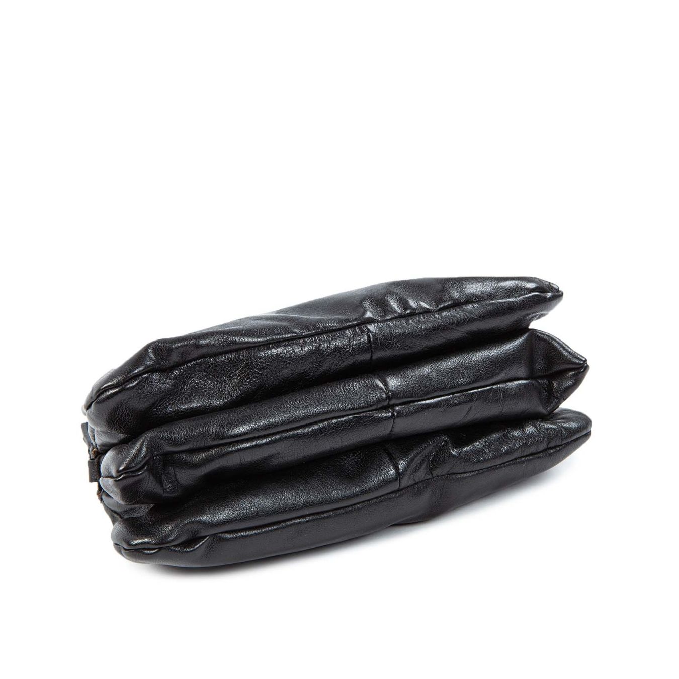 cartella chiusura calamita in pelle nera sotto