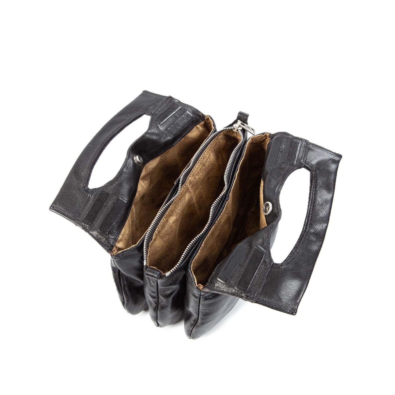 cartella chiusura calamita in pelle nera interno