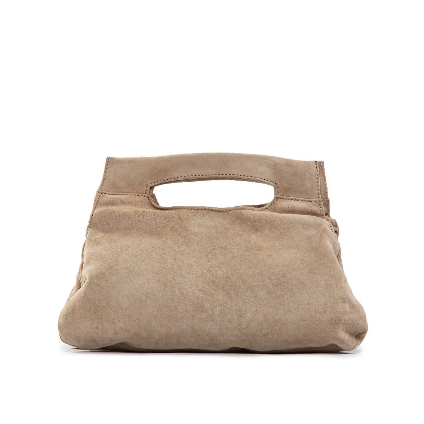 cartella calamita XS in camoscio beige