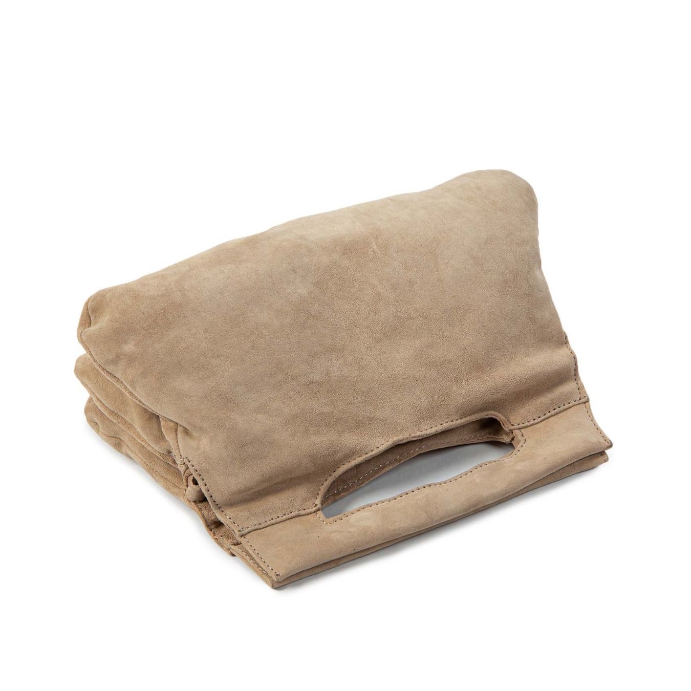 cartella calamita XS in camoscio beige sopra