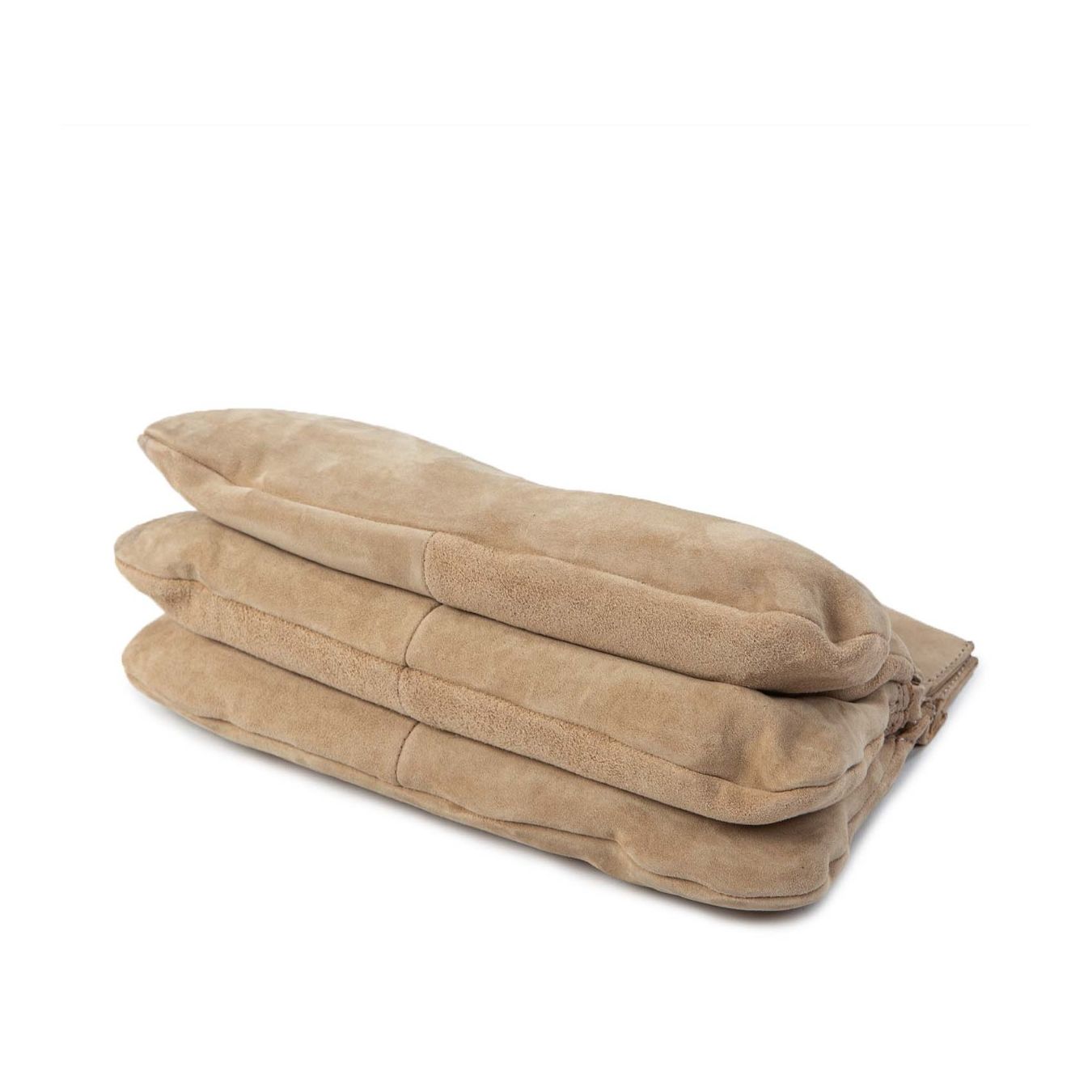 cartella calamita XS in camoscio beige sotto