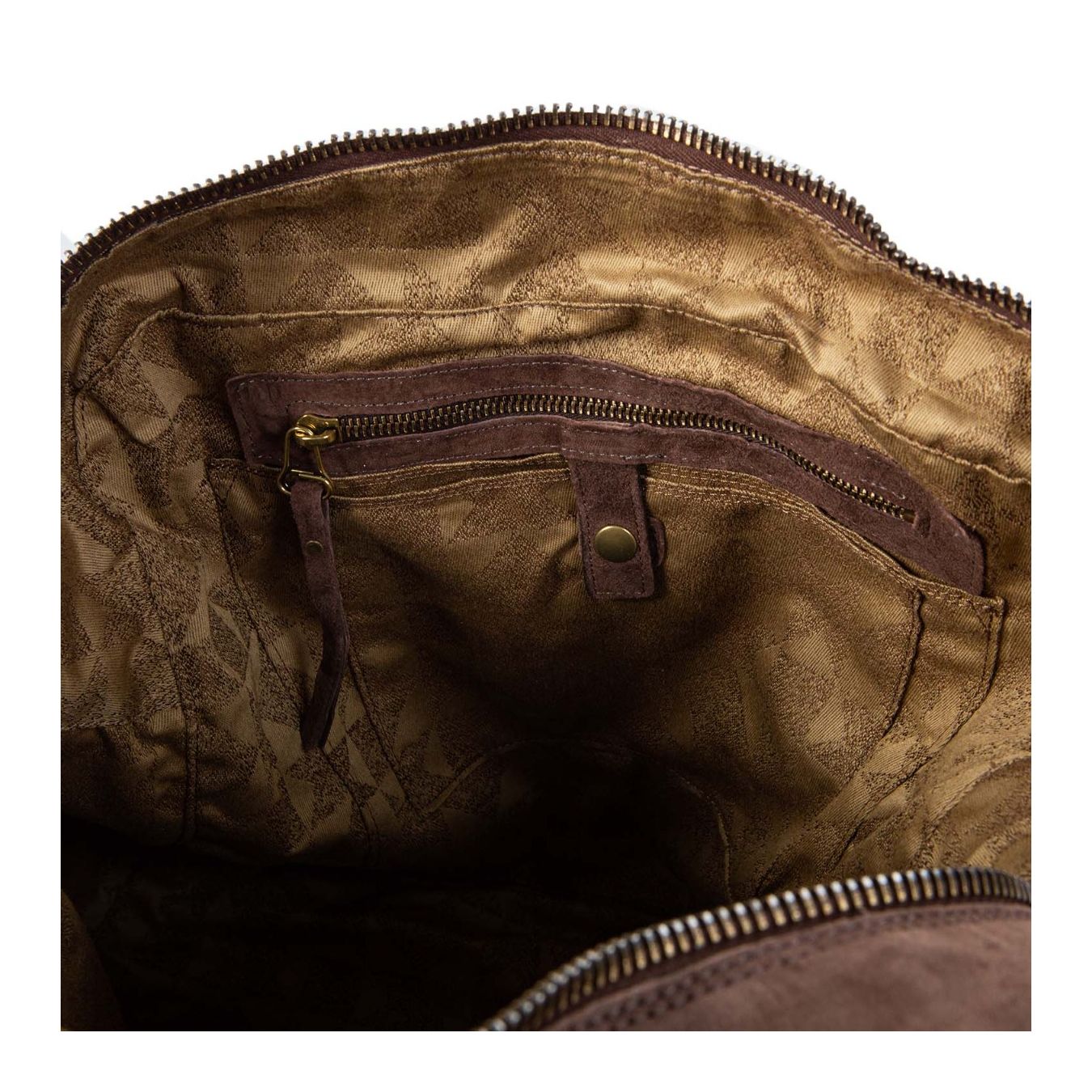 cartella tasche esterne in camoscio ebano interno