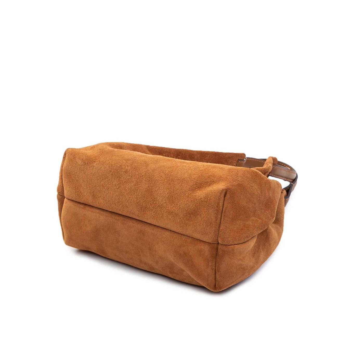 shopper DUA M in camoscio caramel sotto