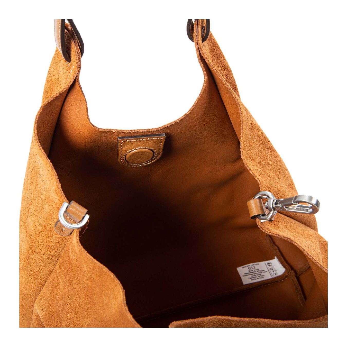 shopper DUA M in camoscio caramel interno