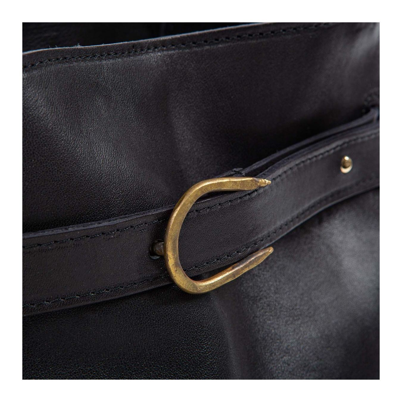 borsa SELLA S in pelle nera dettaglio