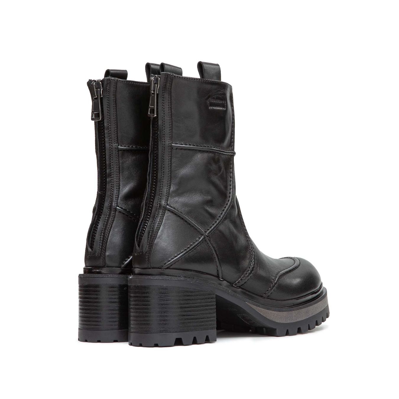 stivaletto pelle nera 