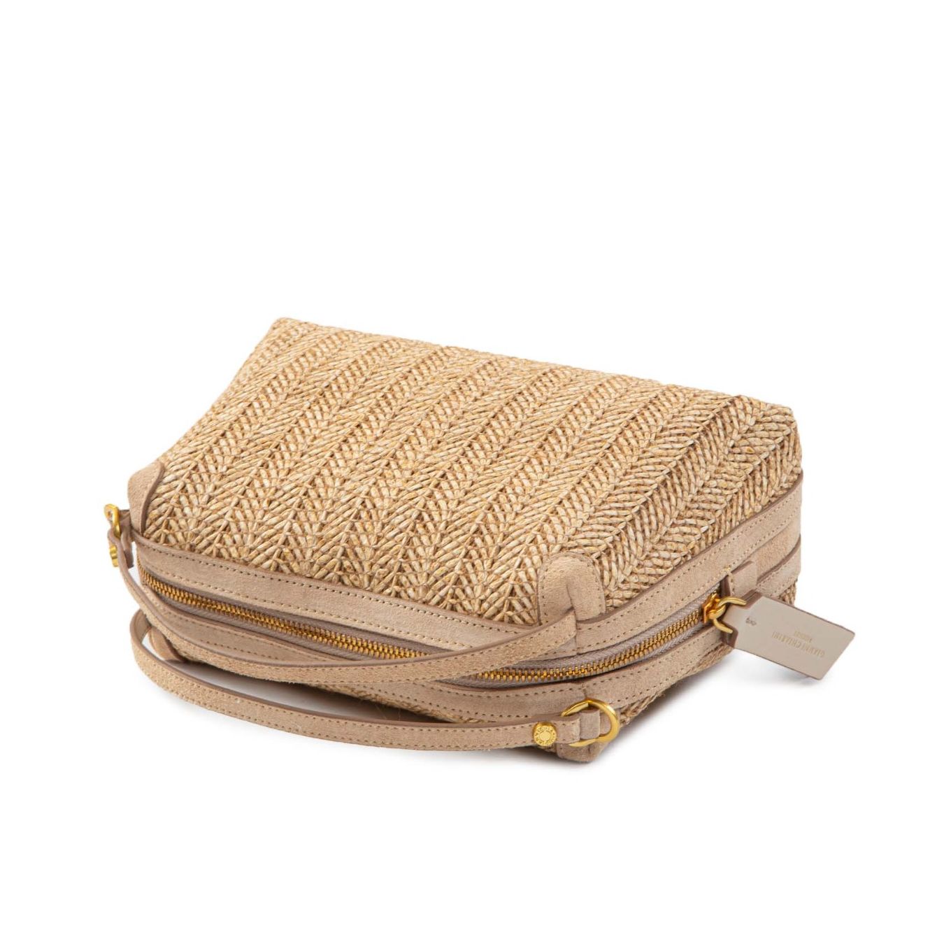 bauletto ALIFA paglia intrecciata beige sopra